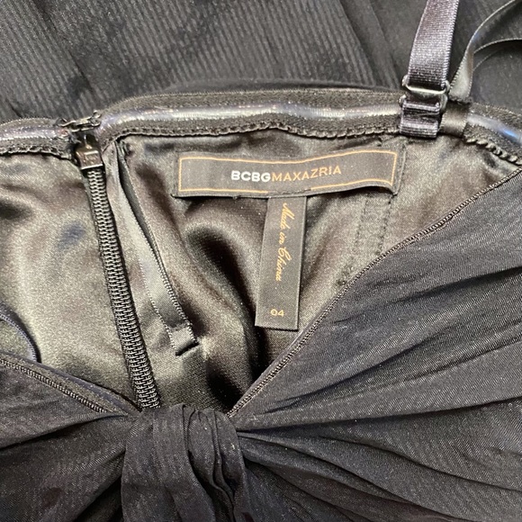 BCBG Black Silk Sweetheart Strapless Mini Cocktail Party Dress Women’s 4/Small - Picture 6 of 7